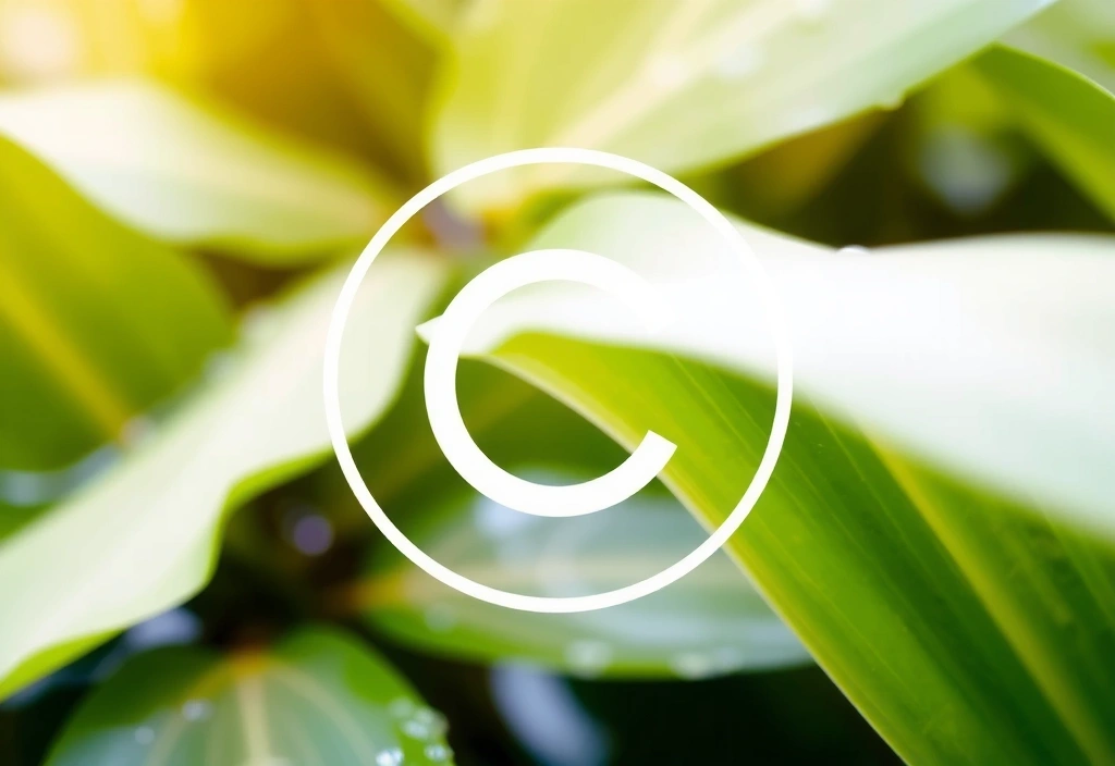 Abstract representation of digital copyright symbols and natural elements merging